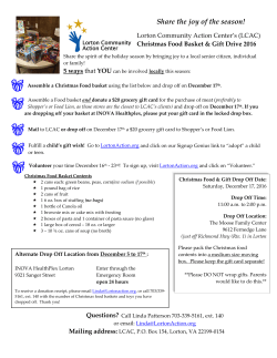 Share the joy of the season! - Lorton Community Action Center