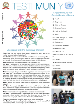 NewsLetter DAVMUN - DAV Model United Nations