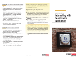 Interacting with People with Disabilities