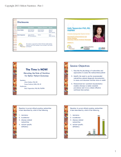 The Time is NOW! - Abbott Nutrition Health Institute