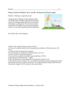 Physics, Practice Problems, Set 2, Unit 8b, Pushing and Pulling at
