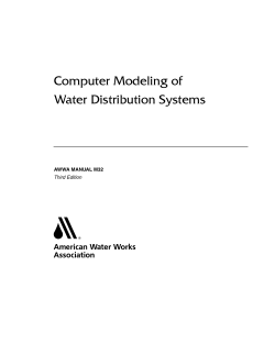 M32 Computer Modeling of Water Distribution Systems Table of