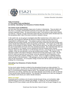 Personal Carbon Impacts