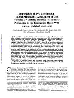 Echocardiographic Assessment of Left Cardiac