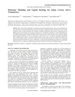 Molecular Modeling and Ligand Docking for Solute Carrier