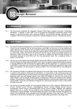 Freight Movement - Lincolnshire County Council