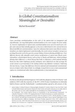 Is Global Constitutionalism Meaningful or