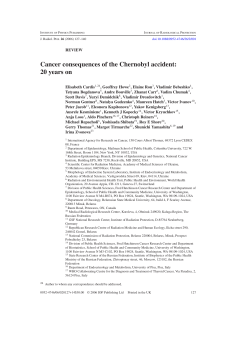 Cancer consequences of the Chernobyl accident: 20 years on