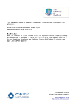 Towards a corpus of eighteenth