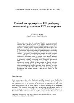 Toward an appropriate EIL pedagogy: re