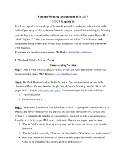 Assignment - Paul VI Catholic High School