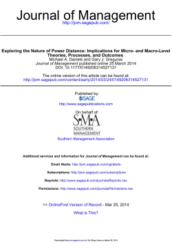 Exploring the nature of power distance: Implications for micro