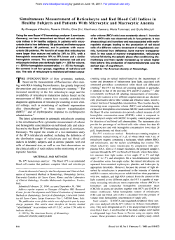 Simultaneous Measurement of Reticulocyte and