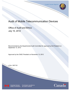 Audit of Mobile Telecommunicatin Devices