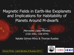 Magnetic Fields in Earth-like Exoplanets and Implications