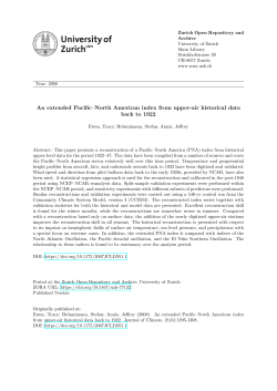 An Extended Pacific&ndash;North American Index from Upper
