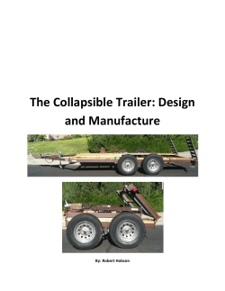 The Collapsible Trailer: Design and Manufacture
