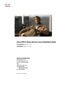 Cisco UCS C-Series Servers Linux Installation Guide