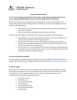 Frequently Asked Questions Q: I have been