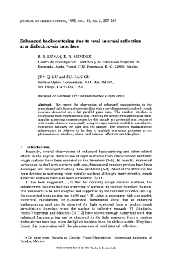 Enhanced backscattering due to total internal reflection at a