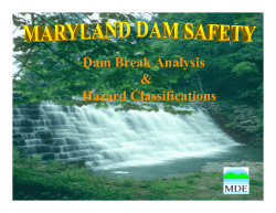 Dam Hazard Guidelines - Maryland Department of the Environment