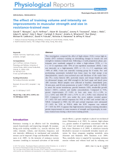 The effect of training volume and intensity on improvements in