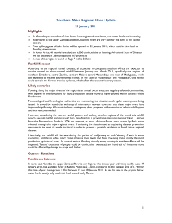 1 Southern Africa Regional Flood Update