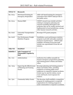 2015 FAST Act Rail-related provisions