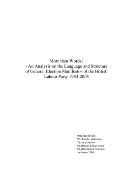 More than Words? - An Analysis on the Language and