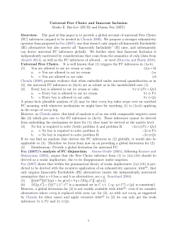 Universal Free Choice and Innocent Inclusion Moshe E. Bar