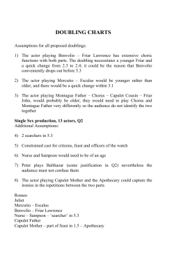 doubling charts - Romeo and Juliet