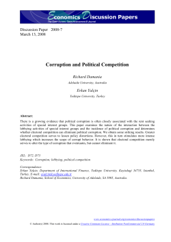 discussion Papers Corruption and Political Competition
