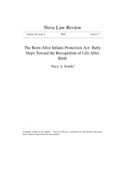 The Born-Alive Infants Protection Act: Baby Steps