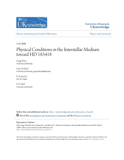 Physical Conditions in the Interstellar Medium toward