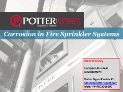 Corrosion in Fire Sprinkler Systems