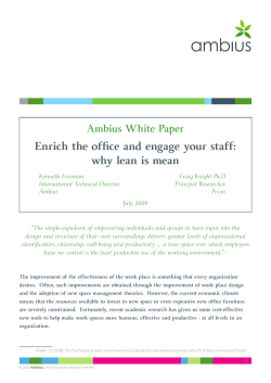Enrich the office and engage your staff: why lean is mean