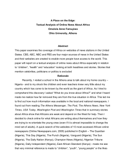 Textual Analysis of Online News About Africa