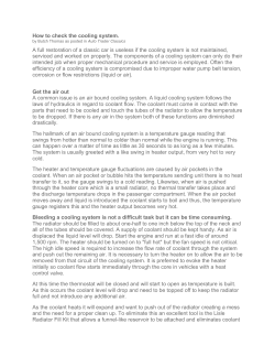 How to check the cooling system