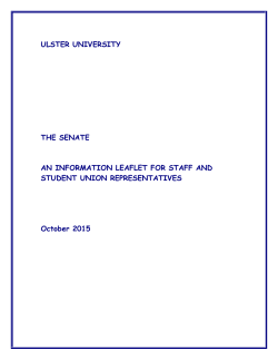 Information Leaflet for Senate representatives