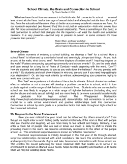 School Climate, the Brain and Connection to School