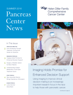 Pancreas Cancer News - UCSF Helen Diller Family Comprehensive