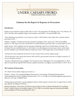 Citations for the Report In Response to Persecution