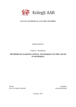 methods of learning initial techniques to the youth in swimming