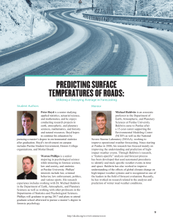 Predicting Surface Temperatures of Roads - Purdue e-Pubs