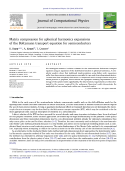 Matrix compression for spherical harmonics expansions of the
