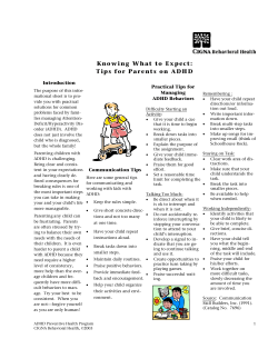 Knowing What to Expect: Tips for Parents on ADHD