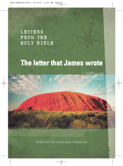 The letter that James - Bible League Australia