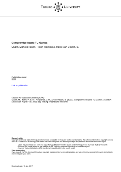 Tilburg University Compromise Stable TU