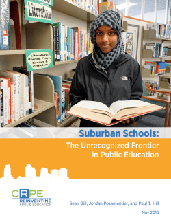 Suburban Schools - Center on Reinventing Public Education
