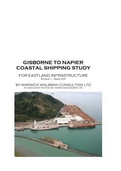 Gisborne to Napier coastal shipping study